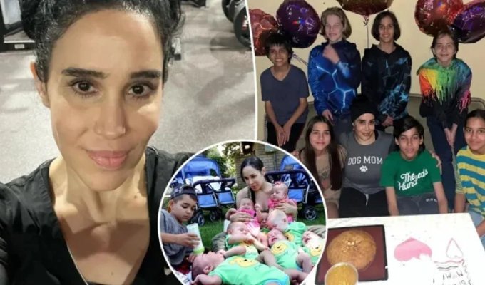 Octomom banned her 16-year-old twins from using smartphones and social networks (8 photos)