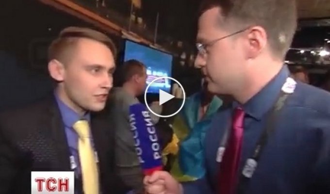 Корреспондент ТСН поставил на место российского журналиста на Евровиденье