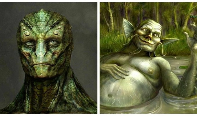 Is the lizardman from the Scape Or swamp an alien or a mutated ancient reptile? (9 photos)