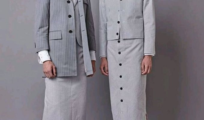 Строгие наряды для модных щеголей от Тома Брауна (12 фото)