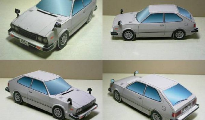 Прикольні паперові моделі реальних автомобілів (20 фото)