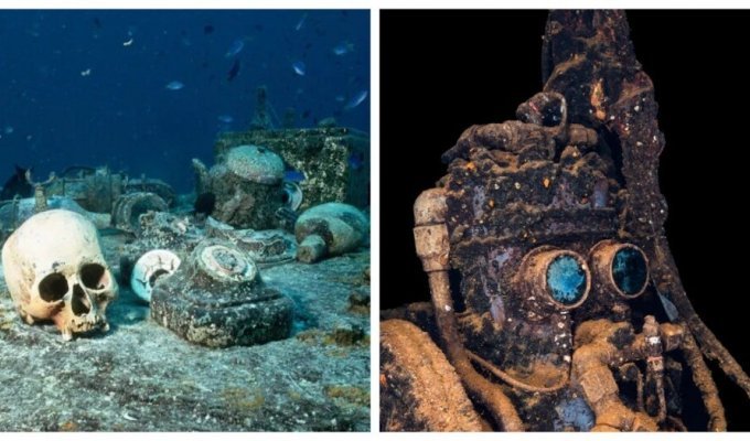 Scary and fascinating: the world's largest underwater cemetery (12 photos)