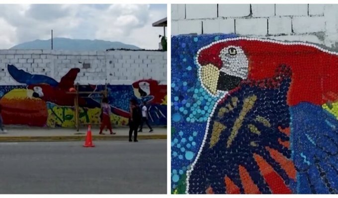 Жители Гуатире собрали 300 000 бутылочных крышек для украшения города (6 фото + 1 видео)