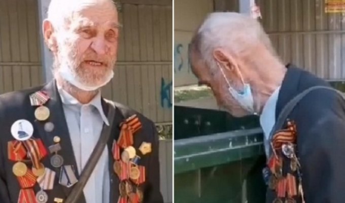 В Тюмени заметили, как 92-летний ветеран и знаменитый геолог Иннокентий Кузин копается в мусорке (2 фото + видео)