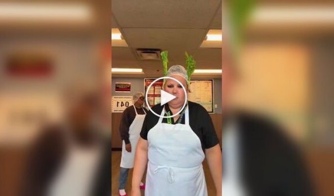 School cafeteria workers staged a fun *The Prodigy* cosplay