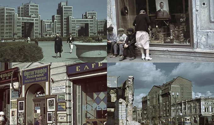 Харьков времен немецкой оккупации в цвете (27 фото)