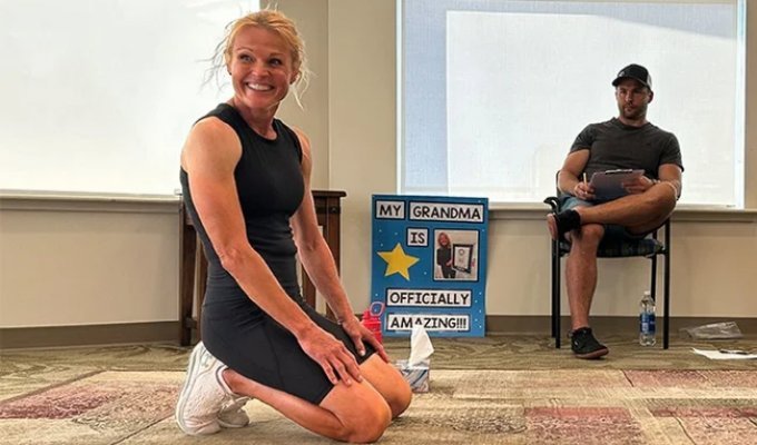 Canadian Grandmother Sets Push-Up Record (2 photos + 1 video)