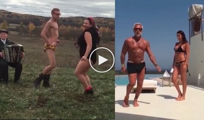 Прикольная пародия на танцы миллионера Джанлуки Вакки с женой от Bonya kuzmich 