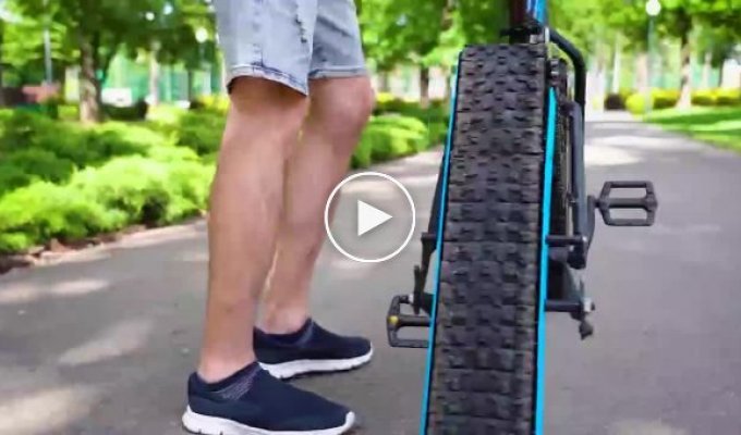 Велосипед без коліс – дві гусеничні смуги під кутом 75 градусів