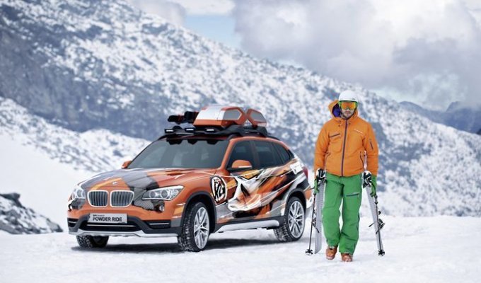 BMW X1 в спецкомплектации для горнолыжников (24 фото)