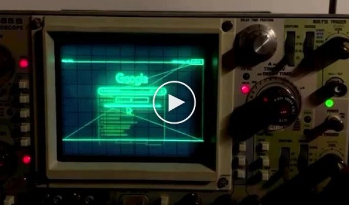 Engineers run the browser on a 1973 Tektronix oscilloscope