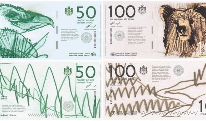 В Сербии предлагают выпустить банкноты с детскими каракулями (5 фото)