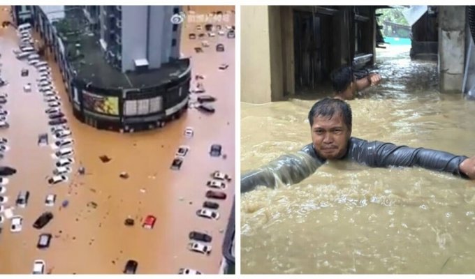 China under water: 1.5 million people affected by Typhoon Doksuri, thousands of Beijing residents evacuated (3 photos + 4 videos)