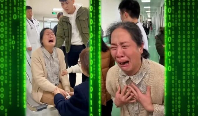 В Китае начали повышать демографию с помощью ИИ-роликов с плачущими женщинами (1 фото + 2 видео)