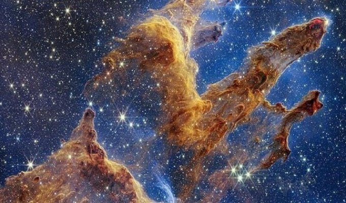 The James Webb Telescope captures the famous Pillars of Creation with record clarity (4 photos + 1 video)