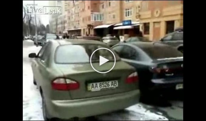 Бабушка против припаркованных машин в Киеве