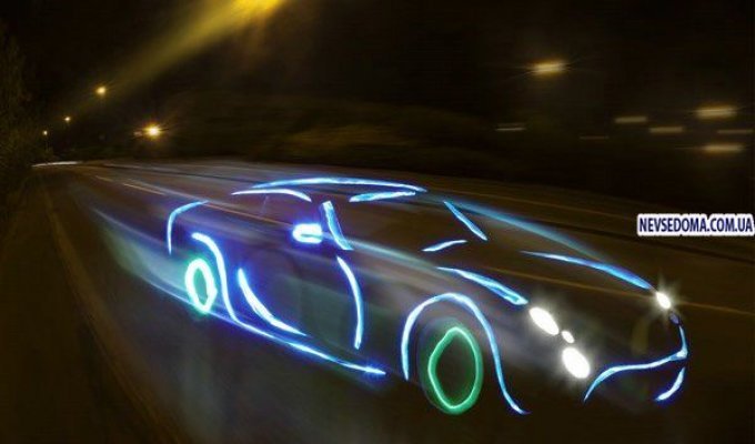 Световое граффити: автомобили, нарисованные светом (6 фото)