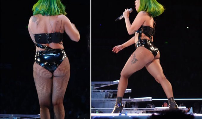 Леди Гага еле помещается в сценические костюмы (8 фото)