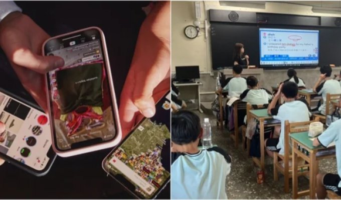 A complete ban on mobile phones for students has been introduced in China (4 photos)