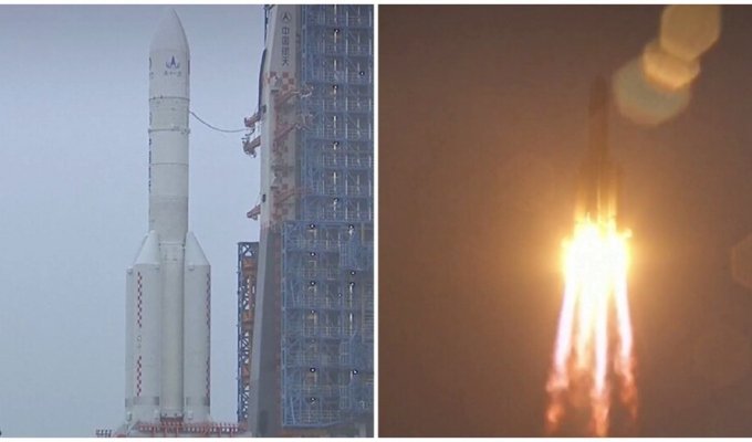 China successfully launched the Chang'e-6 mission to the far side of the Moon (2 photos + 1 video)