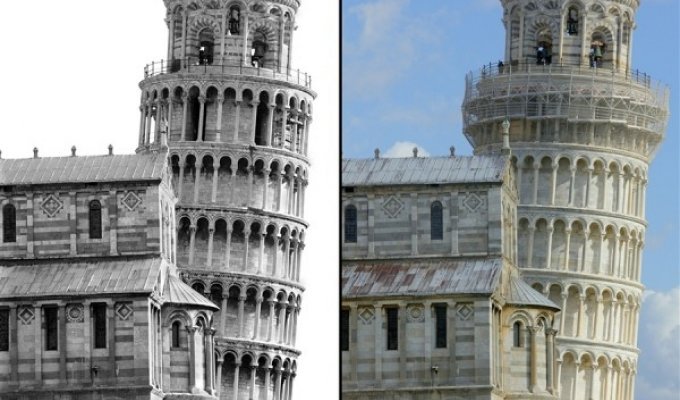 Пизанская башня наклоняется уже немного меньше (3 фото)