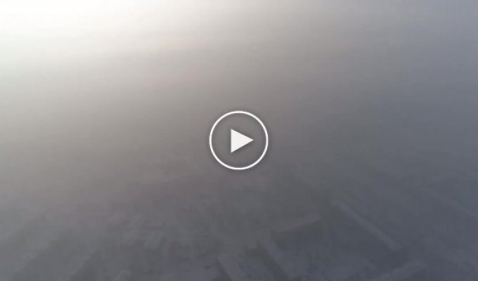 Минусинск (Красноярский край) окутан серой пеленой смога