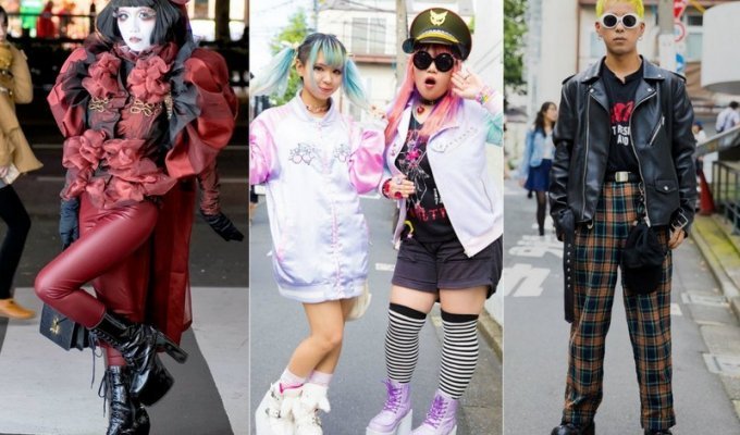 Модные персонажи на улицах Токио (26 фото)
