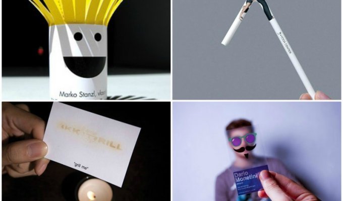 30 уникальных визиток с самыми креативными дизайнами (46 фото)