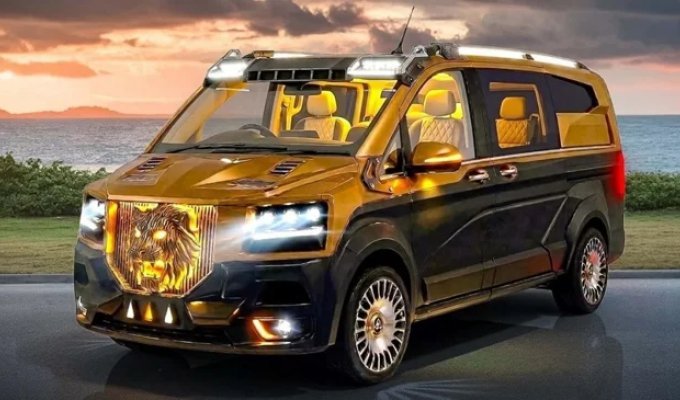 V-Class превратили в броневик в Латвии (4 фото)