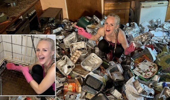 Professional cleaning lady travels the world and cleans up for free (6 photos + 1 video)