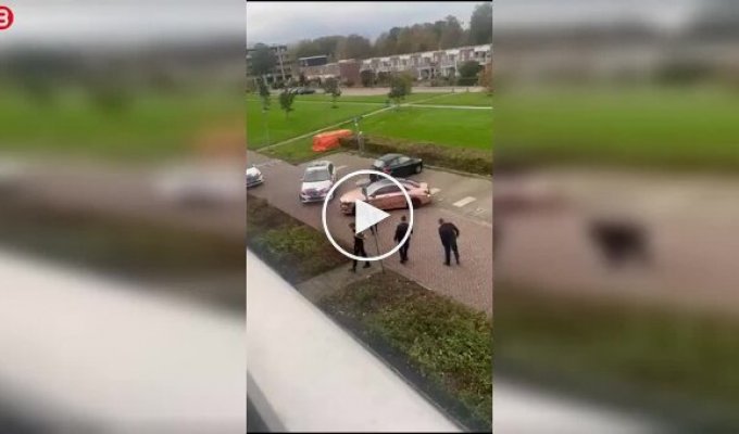 When a single driver is met by a whole squad of police.