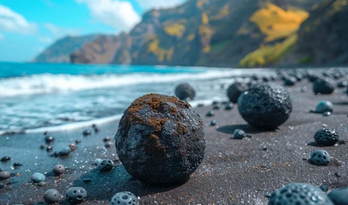 Mysterious Black Balls on Sydney Beaches (5 photos)