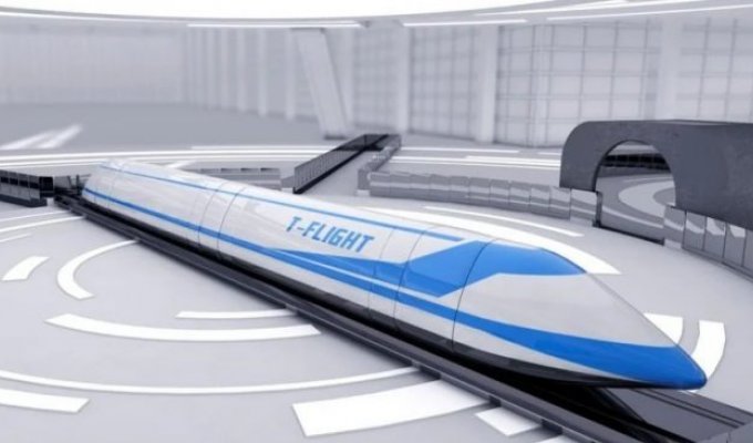 In China, trains are testing "floating in a vacuum" trains - this is the answer to Elon Musk (2 photos)