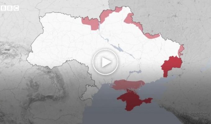 Анимированная карта, которая демонстрирует, как проходило российское вторжение в Украину