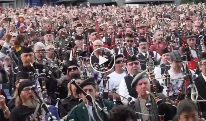 Исполнили хит ACDC: сотни музыкантов с волынками установили неожиданный мировой рекорд