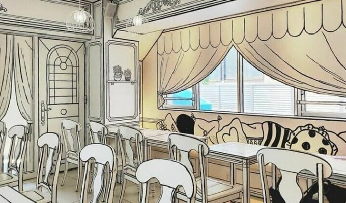 Необычное кафе в Японии заставит вас почувствовать, что вы попали в комикс (17 фото)