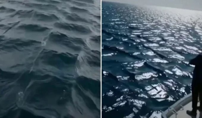 Turkish fishermen captured a rare natural phenomenon - square waves (5 photos + 1 video)