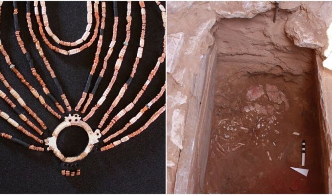 Scientists have recreated a 9,000-year-old necklace found in a child's grave (6 photos)