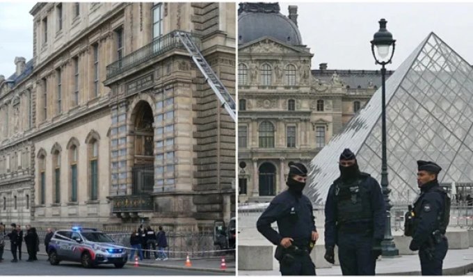 The Louvre was robbed in Paris in just 7 minutes (3 photos + 2 videos)