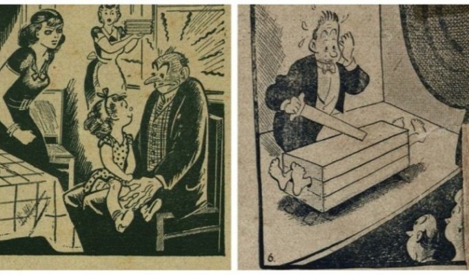 Юмор прошлого века: 30 иллюстраций, показывающих над чем смеялись наши предки (31 фото)