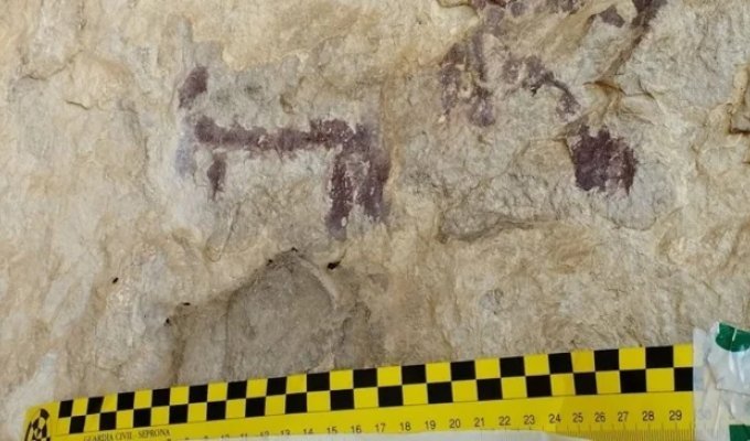 A Man in Spain Threw Water on 6,000-Year-Old Rock Paintings years to take a better photo for social networks (2 photos)