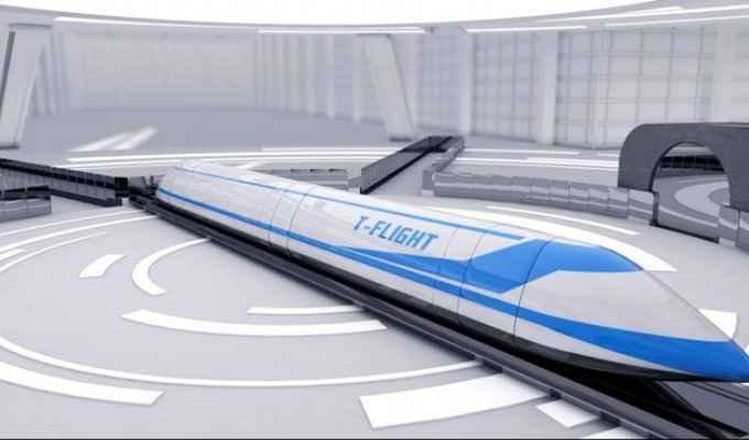 Китай создаст сверхзвуковой "летающий поезд", развивающий скорость до 4 000 км/ч (9 фото)