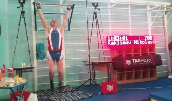 Россиянин Николай Каклимов подтянулся 4989 раз, установив новый рекорд мира (3 фото)