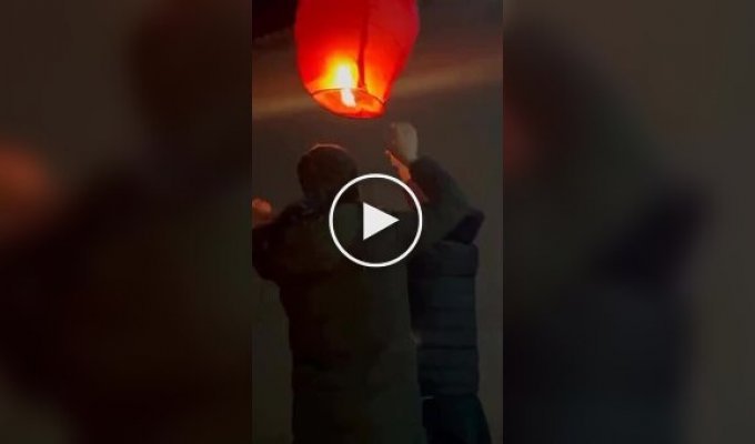 The lantern was lit in honor of the completion of construction