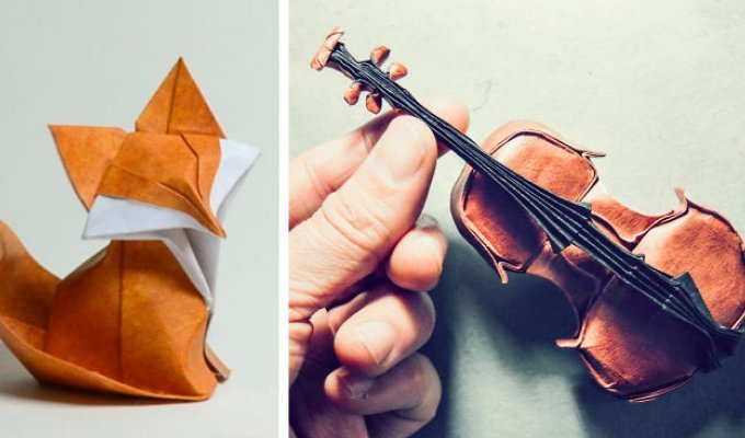 16 потрясающих бумажных скульптур в честь Всемирного дня оригами (17 фото)