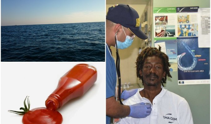 Мужчина три недели дрейфовал в открытом море и выжил благодаря кетчупу и зеркалу (5 фото)
