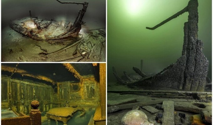 Impressive photos of ships at the bottom of the Baltic Sea (27 photos)