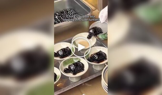 Чай с желейными черепахами в Китае