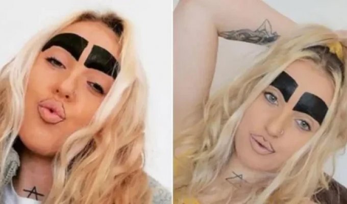 Woman with the "biggest eyebrows" says they want to take her child away because of her appearance (4 photos)