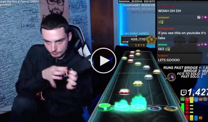 From the Life of Gamers: A Guy Completed the Most Difficult Track in Guitar Hero at 200 Percent Speed ​​Without a Single Mistake